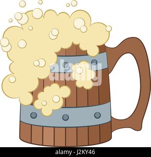 Beer Mug, isolé Illustration de Vecteur
