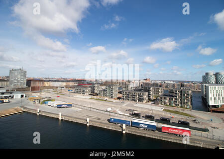 25 avril 2017 - Copenhague, Danemark : La photo est prise en Nordhavn, dans la partie nord-est de Copenhague, la capitale du Danemark. Le traversier t Banque D'Images