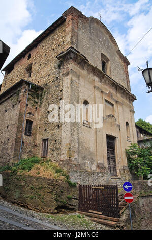 Église de SS. Trinità. Castell'Arquato. Emilia-Romagna. L'Italie. Banque D'Images