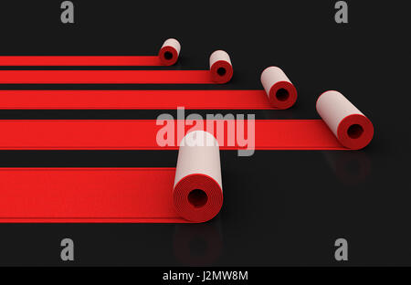Des tapis rouges. Image avec clipping path Banque D'Images