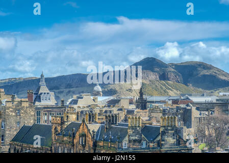 L'horizon d'Édimbourg, la capitale de l'Ecosse et sa deuxième ville la plus peuplée. Banque D'Images