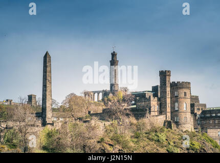 L'horizon d'Édimbourg, la capitale de l'Ecosse et sa deuxième ville la plus peuplée. Banque D'Images