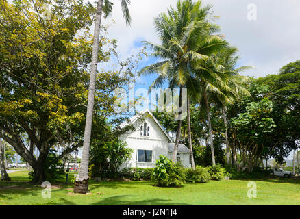 Quartier historique de St Mary's by the Sea, l'église en bois blanc, Port Douglas, Far North Queensland, Queensland, Australie, FNQ Banque D'Images