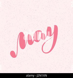 Texte d'inspiration lettres main mai. Part d'encre brossé lettrage. La calligraphie au pinceau moderne. Vector illustration Illustration de Vecteur