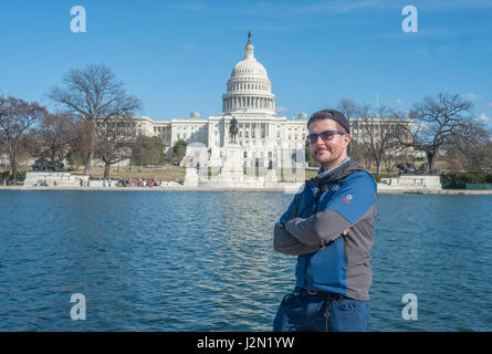 Le United States Capitol (aka, Capitol Building, Capitol Hill) accueil du Congrès des États-Unis, et le siège du pouvoir législatif des États-Unis. Banque D'Images