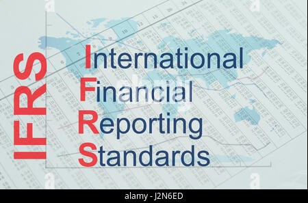 IFRS - International Financial Reporting Standards. Acronyme d'affaires Banque D'Images