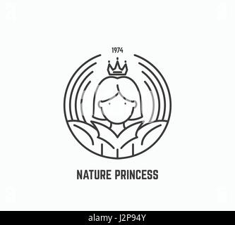 Logo princesse Nature Illustration de Vecteur