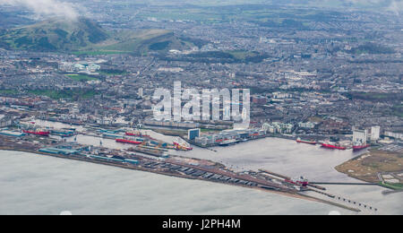 East Edinburgh, Leith Docks, Ocean terminal, Scottish goverment, , Vue aérienne, GV, Forth ports Banque D'Images