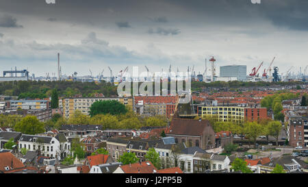 Schiedam, Pays-Bas vue aérienne Banque D'Images