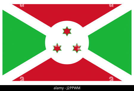 Illustration du drapeau national du Burundi. Banque D'Images