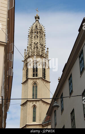 Une église (Maria am Gestade) à Vienne (Autriche). Banque D'Images