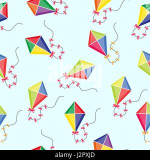 Kite. transparente Les enfants de l'été sans fin de l'arrière-plan, la texture. Toile de jeu. Vector illustration Illustration de Vecteur