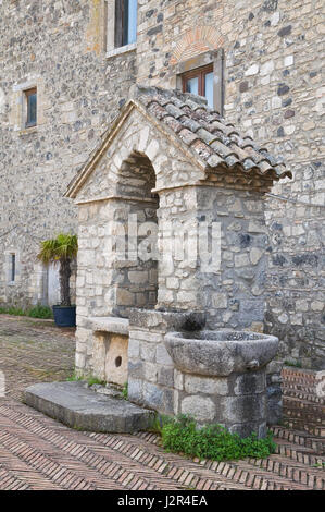 Château de Melfi. La Basilicate. L'Italie. Banque D'Images