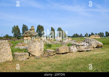 Parc archéologique. Metaponto. La Basilicate. L'Italie. Banque D'Images