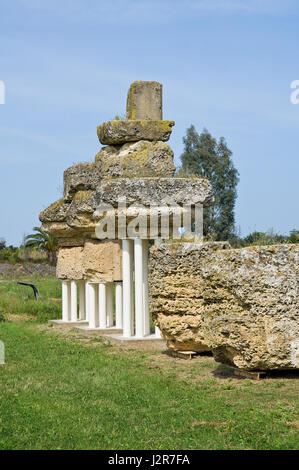 Parc archéologique. Metaponto. La Basilicate. L'Italie. Banque D'Images