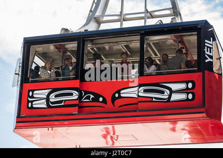 Le mont Roberts Tramway dans Juneau, Alaska. Banque D'Images