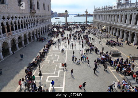 La Place St Marc, la Piazza San Marco, Venise, Italie 2017 Banque D'Images