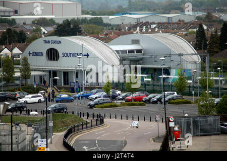 Southend, Essex, 29 Apr 2017 - La Gare de l'aéroport de Southend Banque D'Images