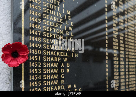 Kundasang War Memorial aux prisonniers britanniques et australiens qui sont morts à Sandakan et sur les marches de la mort Ranau pendant la Deuxième Guerre mondiale. Banque D'Images