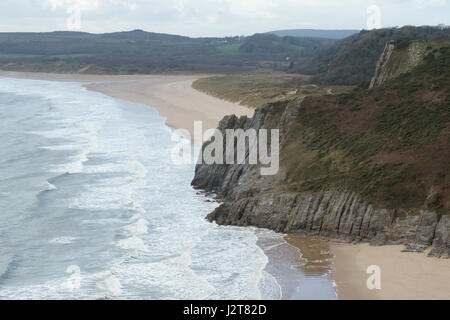 Tor Bay et Oxwich comp Banque D'Images