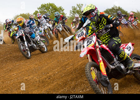 Canada Heights, Swanley, Kent, UK. 30 avril, 2017. Maxis British Motocross Championship , Royaume-Uni. 30 avril, 2017. Swanley , Motocross Championship Round 3 au Canada heights.© Jason Richardson / Alamy Live News Banque D'Images