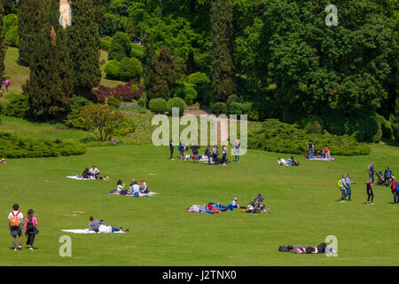 Week-end dans le jardin de parc Sigurta ItalyApril 30, 2017 Banque D'Images