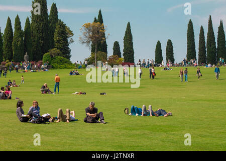 Week-end dans le jardin de parc Sigurta ItalyApril 30, 2017 Banque D'Images