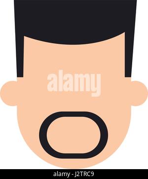 L'homme sans visage moustache de caractères des gens de droit Illustration de Vecteur