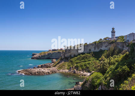 La ligne côtière de la mer Noire et Sile lighthouse, Istanbul, Turquie Banque D'Images