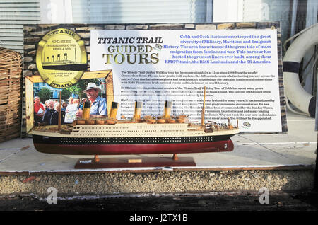 Titanic trail guided tours, Cobh, dans le comté de Cork, Irlande, République d'Irlande 1912 Banque D'Images