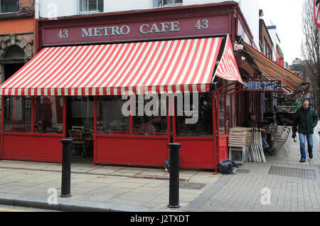 Metro Cafe, South William Street, centre-ville de Dublin, Irlande, République d'Irlande Banque D'Images