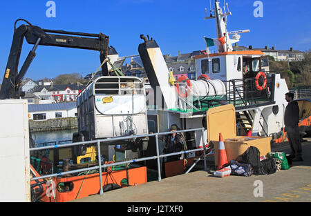 Elles sont déchargées de vache Cape Clear ferry port de Baltimore, comté de Cork, Irlande, République d'Irlande Banque D'Images