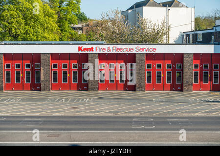 Service d'incendie et de sauvetage de Kent de Canterbury Station Banque D'Images