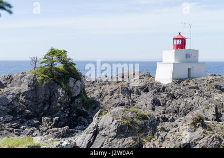 Le phare sur la côte d'Ucluelet, Vancover Island (Colmbia Canada Banque D'Images