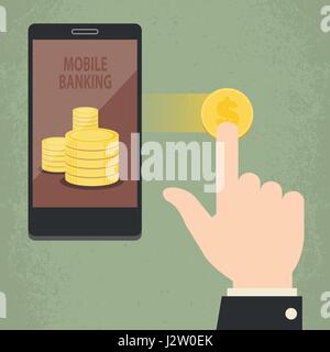 Smart mobile banking Illustration de Vecteur