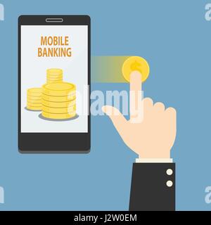 Smart mobile banking Illustration de Vecteur