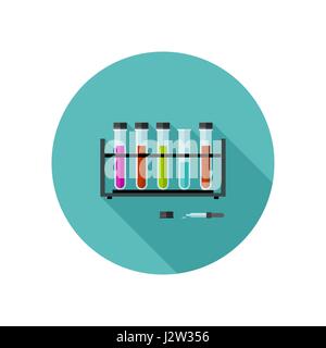L'icône de laboratoire chimique. Illustration de Vecteur