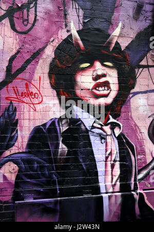 Street Art urbain autour de Hosier Lane et AC/DC Lane, Melbourne, Victoria, Australie le 11 mai 2016 Photo de Keith Mayhew Banque D'Images