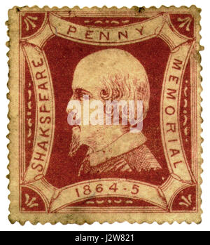 1864 Shakespeare Poster Stamp Banque D'Images