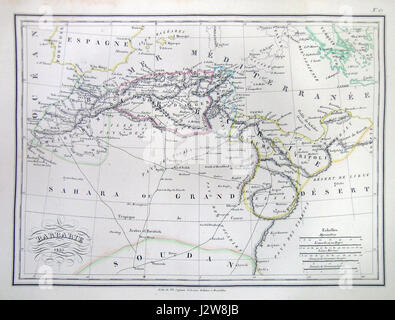 1833 Malte-Brun Site d'Afrique du Nord ou barbarie - Geographicus - AFRIQUEAMÉRIQUE-mo-1837 Banque D'Images