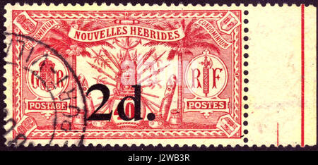 1920 stamp des Nouvelles-hébrides Banque D'Images