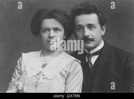 Albert Einstein et son épouse Mileva Maric Banque D'Images