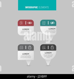 Résumé des éléments du graphique, options de diagramme, pièces ou processus. Business template vecteur pour la présentation. Concept créatif pour l'infographie. Illustration de Vecteur