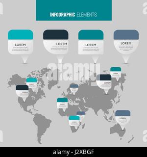 Résumé des éléments du graphique, options de diagramme, pièces ou processus. Business template vecteur pour la présentation. Concept créatif pour l'infographie. Illustration de Vecteur