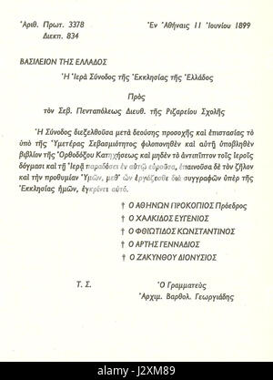 AGIOS NEKTARIOS Orthodokos Iera Katihisis sel 011 Banque D'Images