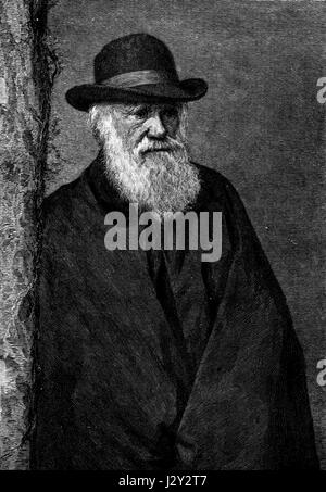 Cette photographie de Charles Darwin, prise par Elliott et Fry, capture le naturaliste et scientifique renommé, connu pour ses travaux novateurs sur l’évolution et la sélection naturelle. Banque D'Images