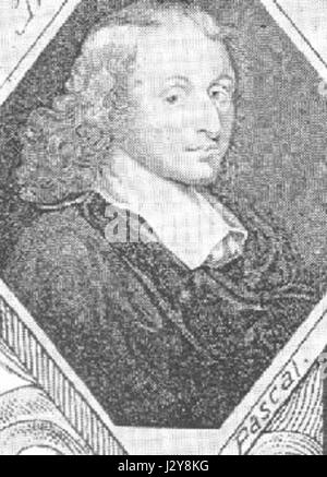 Blaise Pascal était un mathématicien, physicien, inventeur et écrivain français, connu pour ses travaux en mécanique des fluides, théorie des probabilités, et ses contributions philosophiques. L'héritage de Pascalâ€™s comprend le développement du théorème de Pascalâ€™s et de la machine à calculer Pascaline. Banque D'Images