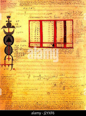 Alchimie de Flamel 6 fait référence à un ouvrage ou document lié aux études alchimiques de Nicolas Flamel, personnage historique connu pour son association avec l'alchimie. Le texte plonge probablement dans les théories alchimiques, les pratiques ou les croyances liées au travail de Flamelâ, contribuant à l'étude historique de l'alchimie et des traditions ésotériques. Banque D'Images