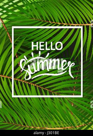 Hello Summer Natural Background Vector Illustration Illustration de Vecteur