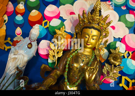 Dédiés au peuple du Tibet, le peuple tibétain bouddhiste de Mongolie à Bloomington, Indiana, offre un cadre paisible pour la méditation et Banque D'Images